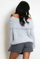 Chunky Soft Bardot Cable Knit Jumper