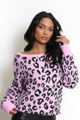 Bow Back Leopard Print Jumper