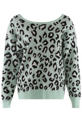 Bow Back Leopard Print Jumper