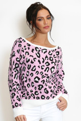 Bow Back Leopard Print Jumper