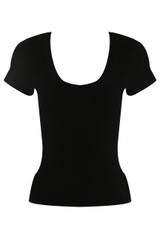 Short Sleeve Fitted Ribbed Top