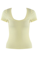 Short Sleeve Fitted Ribbed Top