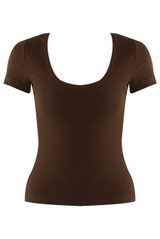 Short Sleeve Fitted Ribbed Top