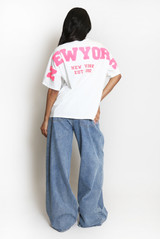 New York Embossed Back T-Shirt