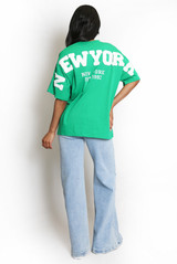 New York Embossed Back T-Shirt