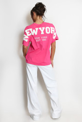 New York Embossed Back T-Shirt