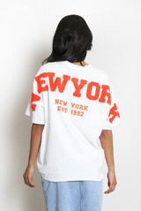 New York Embossed Back T-Shirt