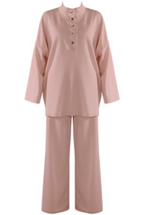 Oversized Button Neck Sweatshirt And Trouser Set