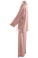 Oversized Button Neck Sweatshirt And Trouser Set