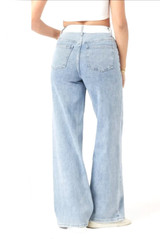 Banded Waist Dad Fit Jeans