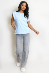 Washed Grey Loose Straight Fit Jeans