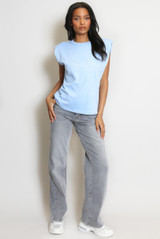 Washed Grey Loose Straight Fit Jeans