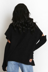 Roll Neck Jumper With Cut Out Sleeves
