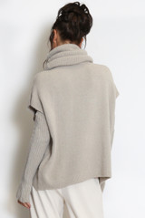 Roll Neck Jumper With Cut Out Sleeves