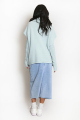 Roll Neck Jumper With Cut Out Sleeves