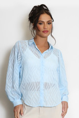 Sheer Patterned Blouse