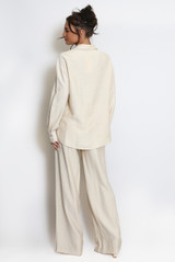 Wide Leg Trousers With Elasticated Waist