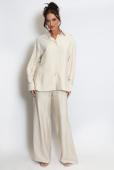 Wide Leg Trousers With Elasticated Waist