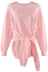 Tie Front Sweatshirt Dress