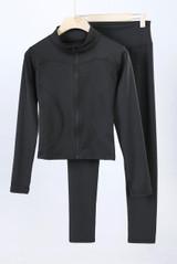 Active Zip Top And Push Up Legging Set