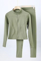 Active Zip Top And Push Up Legging Set