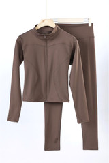 Active Zip Top And Push Up Legging Set