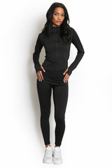 Active Zip Top And Push Up Legging Set
