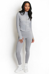 Active Zip Top And Push Up Legging Set