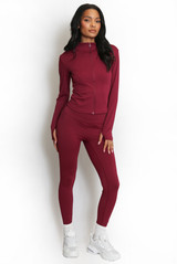 Active Zip Top And Push Up Legging Set