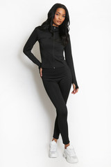 Active Zip Top And Push Up Legging Set