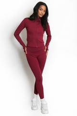 Active Zip Top And Push Up Legging Set