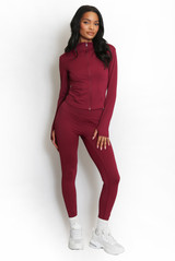 Active Zip Top And Push Up Legging Set