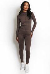 Active Zip Top And Push Up Legging Set