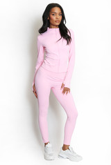 Active Zip Top And Push Up Legging Set