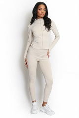 Active Zip Top And Push Up Legging Set