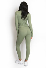 Active Zip Top And Push Up Legging Set