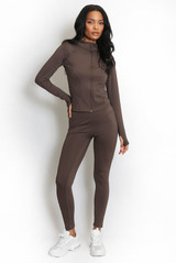 Active Zip Top And Push Up Legging Set