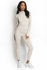 Active Zip Top And Push Up Legging Set