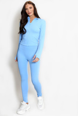 Active Zip Top And Push Up Legging Set