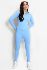 Active Zip Top And Push Up Legging Set