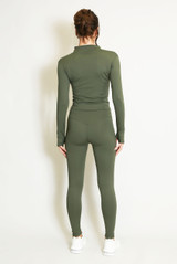 Active Zip Top And Push Up Legging Set