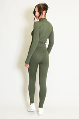 Active Zip Top And Push Up Legging Set
