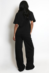 Casual Bow Neck Top And Trouser Set