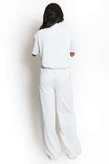 Casual Bow Neck Top And Trouser Set