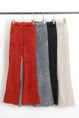 Acid Wash Fitted Flare Trouser