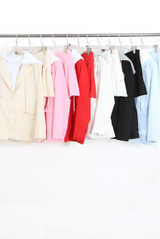 Blazer With Hoodie Insert And Skirt Set