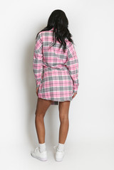 Check Tie Front Shirt Dress Check Tie Front Shirt Dress