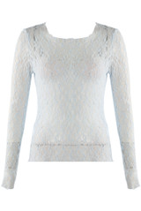 Delicate Sheer Lace Long Sleeve Top