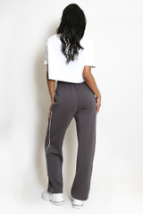 Wide Leg Trouser With Side Piping