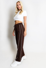 Wide Leg Trouser With Side Piping